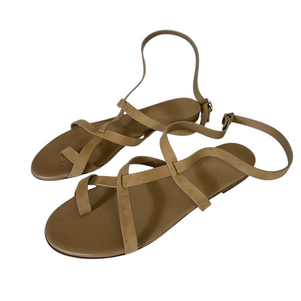 Jenni Kayne Leather Strappy Flat Sandals Neutral Tan Women’s EU 40 Size 9 - Picture 2 of 7